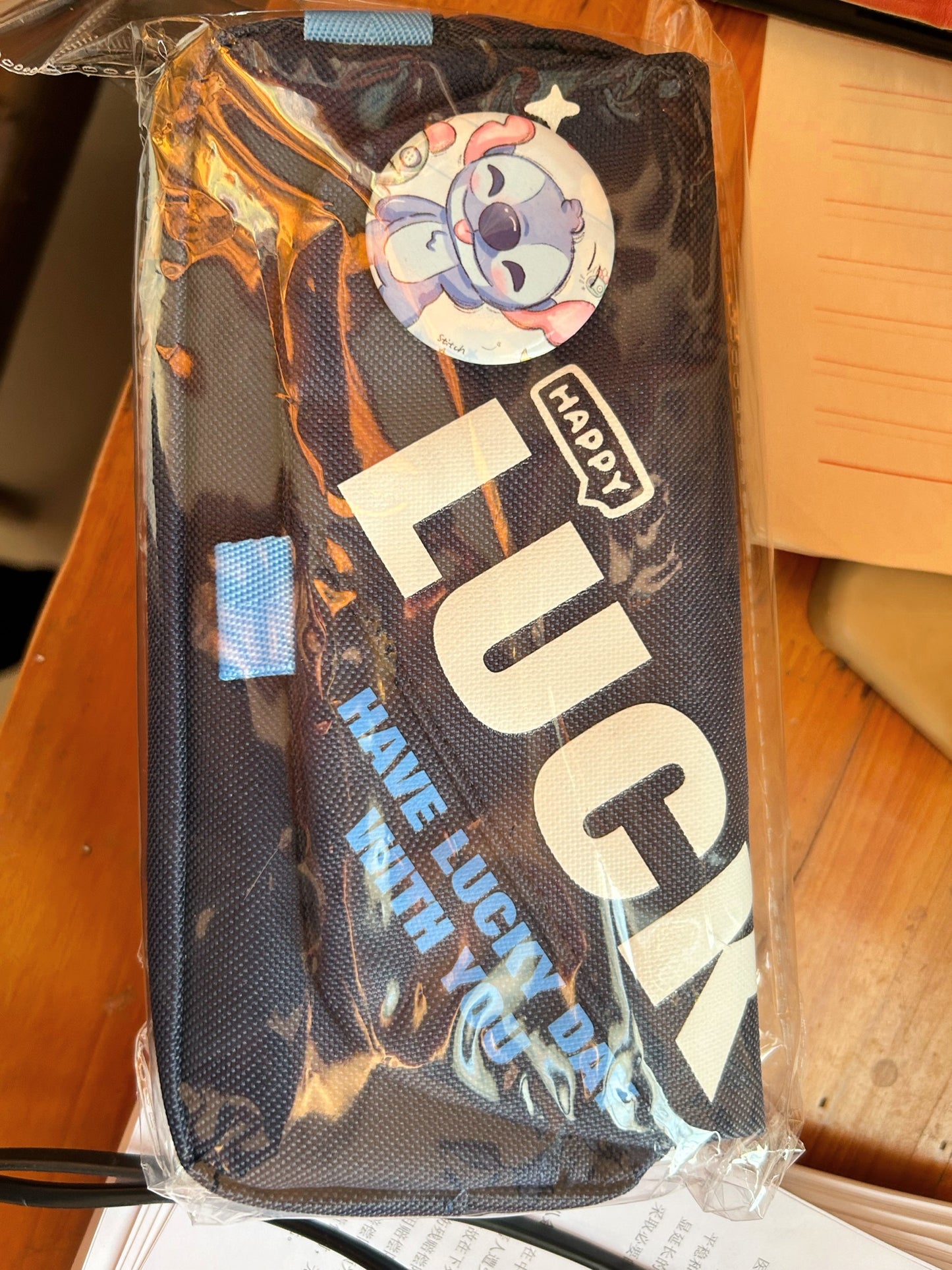 Stitch Cute Pencil Pouch, Portable Handheld Stationery Bag