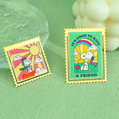 Snoopy Stamp Style Bookmark Set