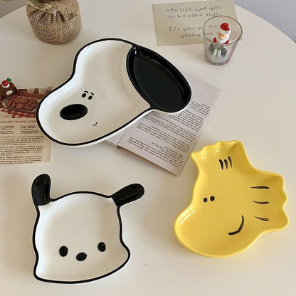 Snoopy & Pochacco Themed Plates