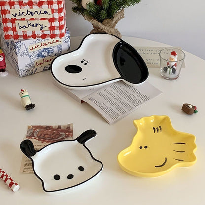 Snoopy & Pochacco Themed Plates