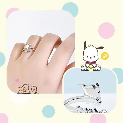 Pochacco Cute Cartoon & Minimalist Design Finger Ring