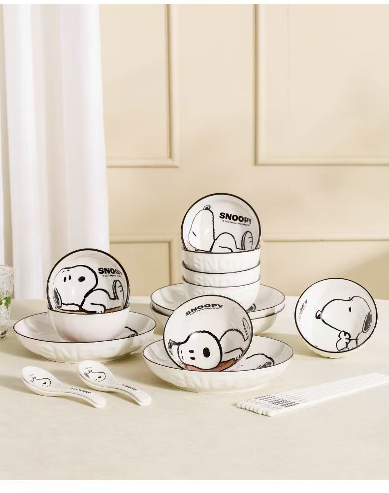 Snoopy Licensed Ceramic Bowl Set