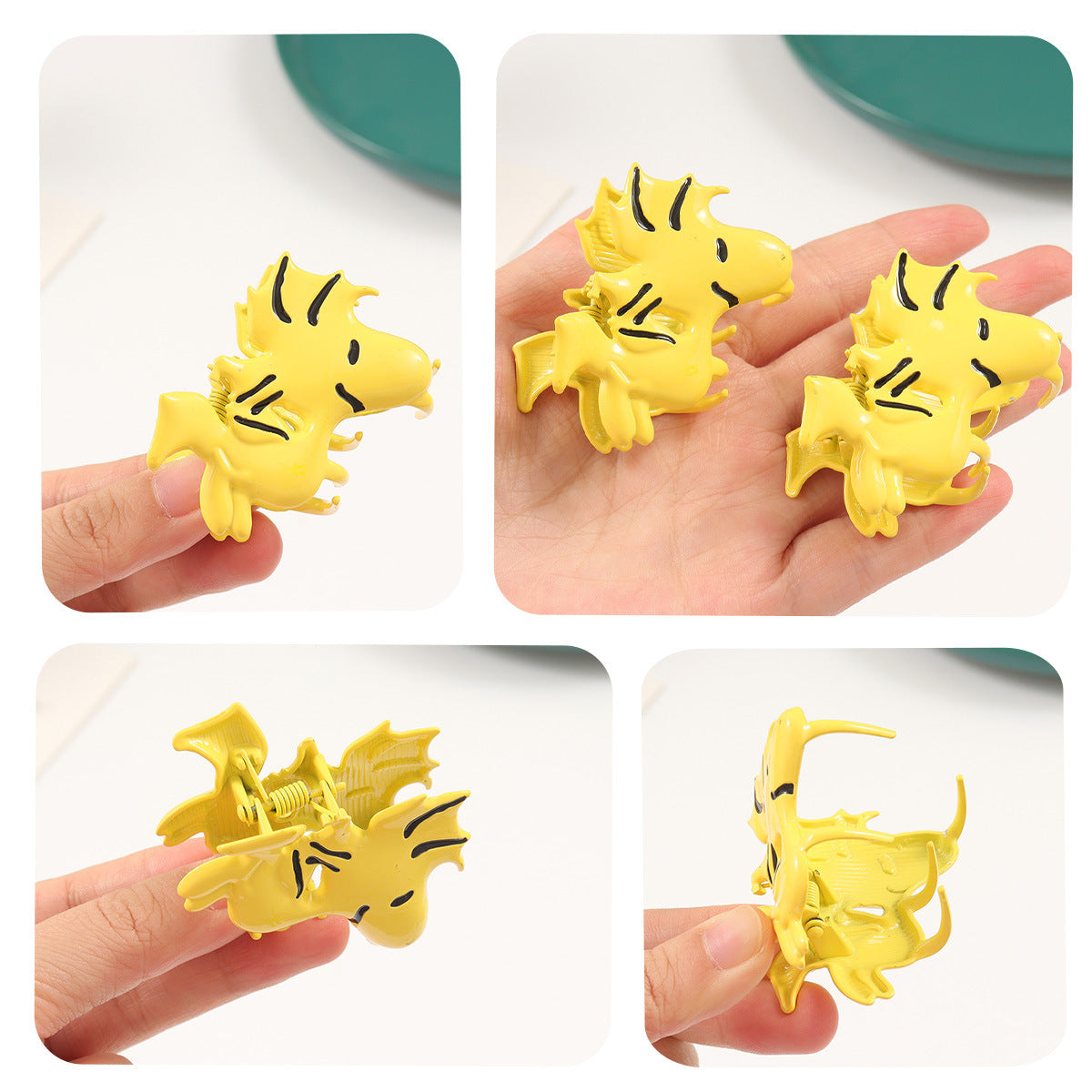 Snoopy Cartoon Hair Claw Clips 3-Piece Set