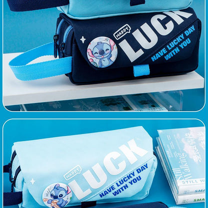 Stitch Cute Pencil Pouch, Portable Handheld Stationery Bag