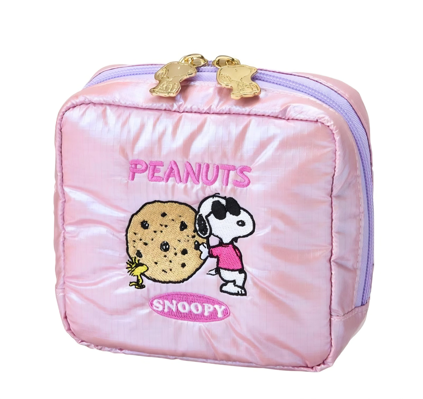 Iridescent Glossy Snoopy Embroidered Storage Bag