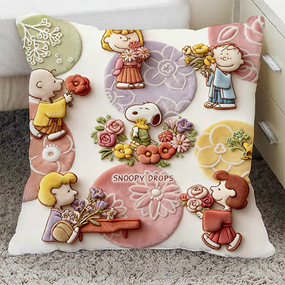 3D Embroidery Snoopy Pillow
