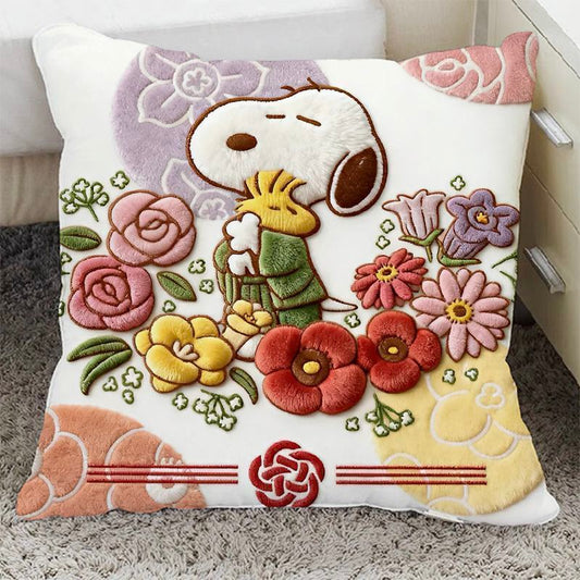 3D Embroidery Snoopy Pillow