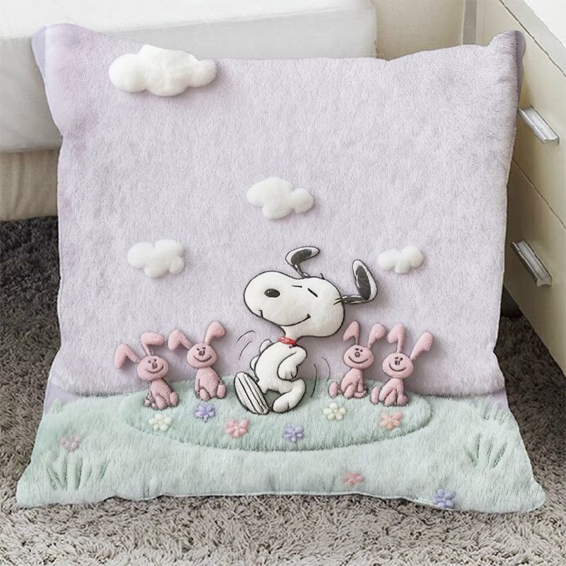 3D Embroidery Snoopy Pillow