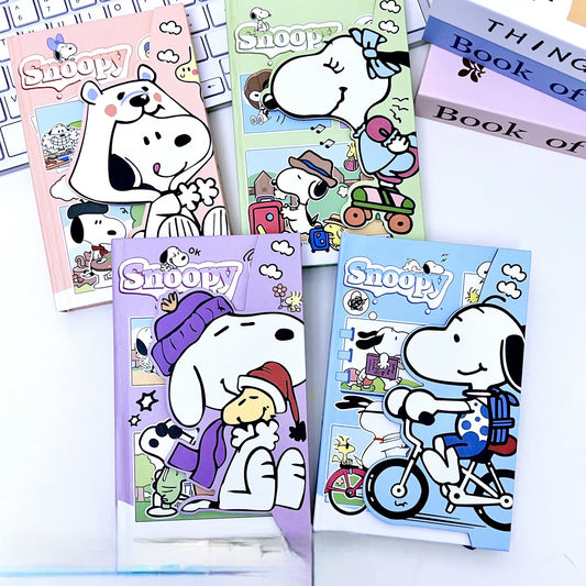 Cute Snoopy 3D Magnetic Buckle Hardcover Notebook Set