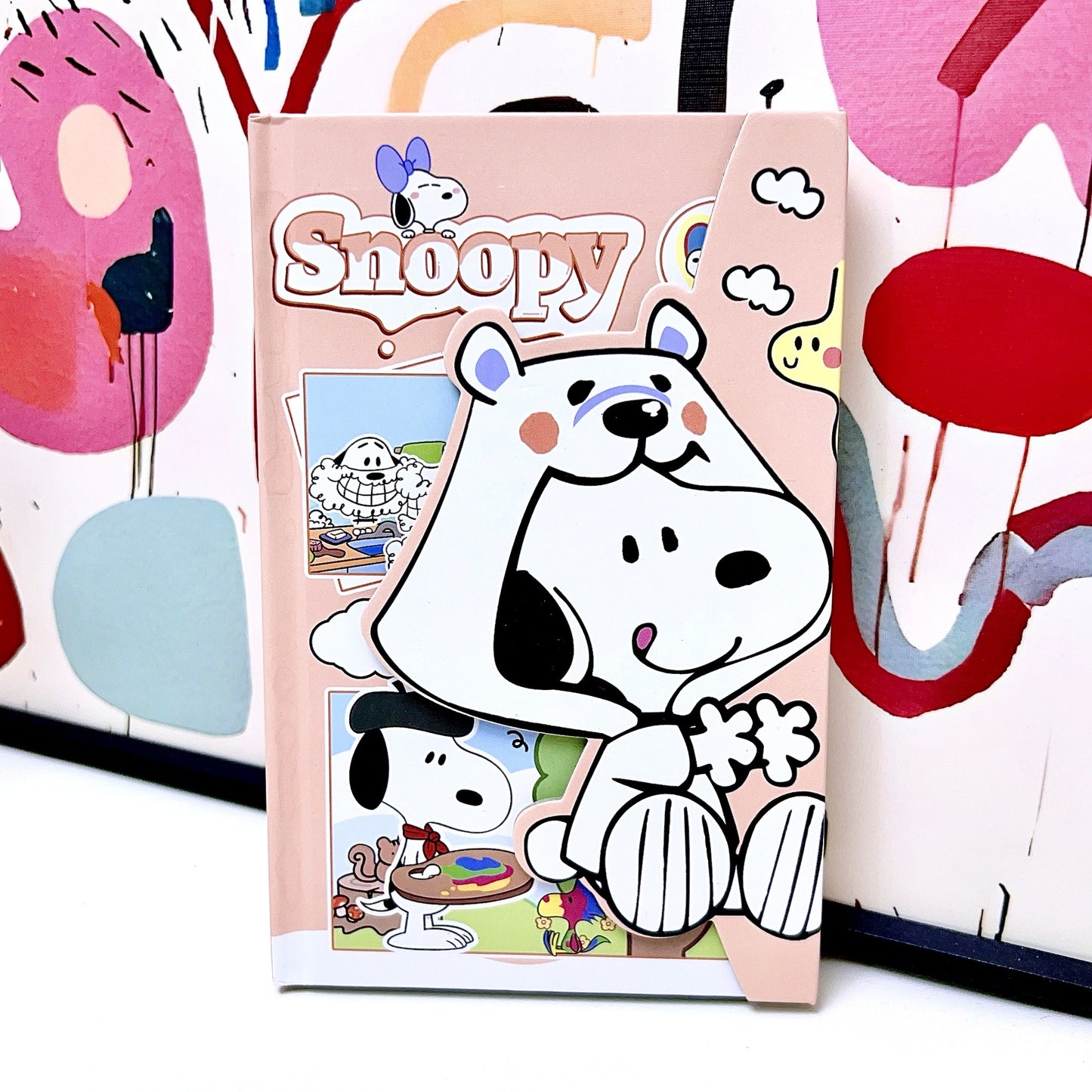 Cute Snoopy 3D Magnetic Buckle Hardcover Notebook Set