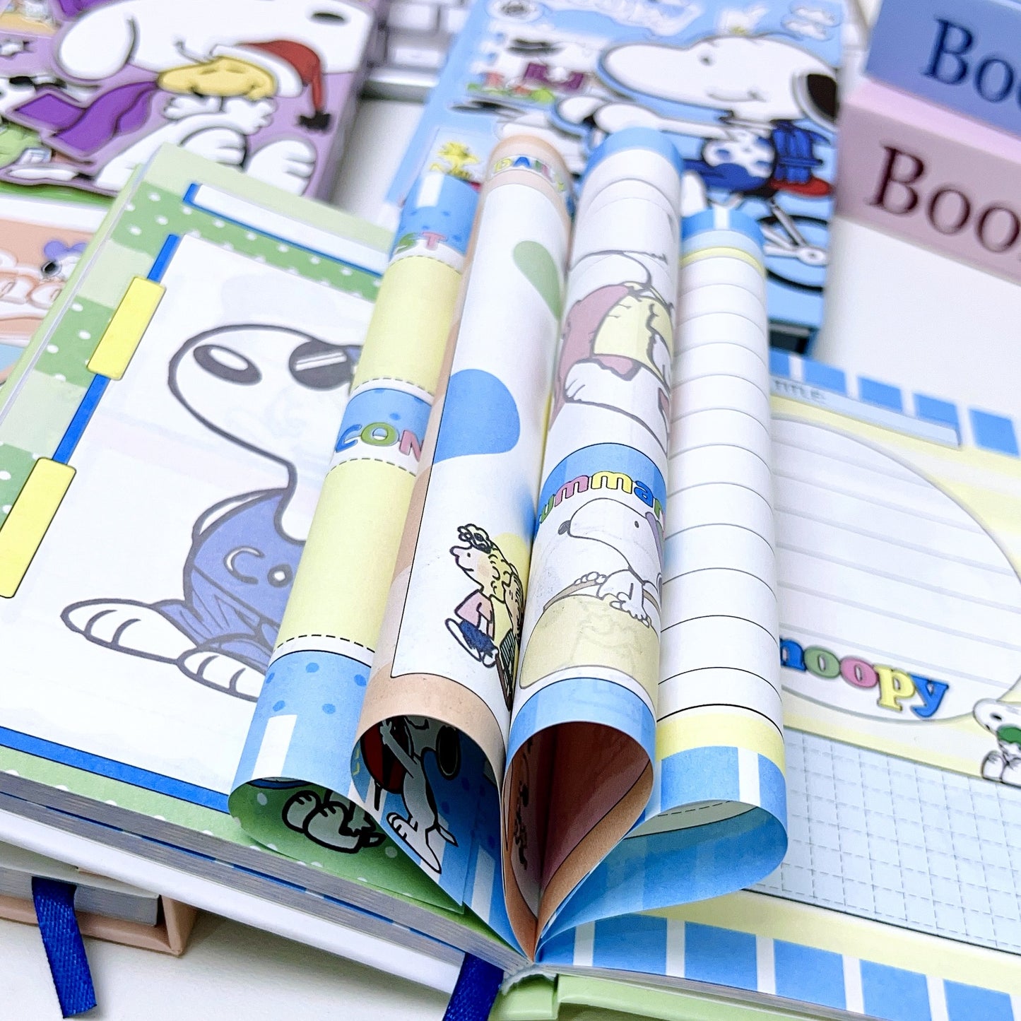 Cute Snoopy 3D Magnetic Buckle Hardcover Notebook Set
