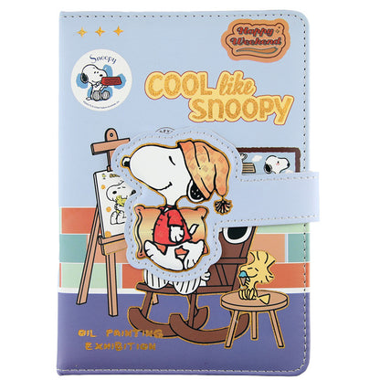 Snoopy A5 Gold Foil Magnetic Buckle Notebook