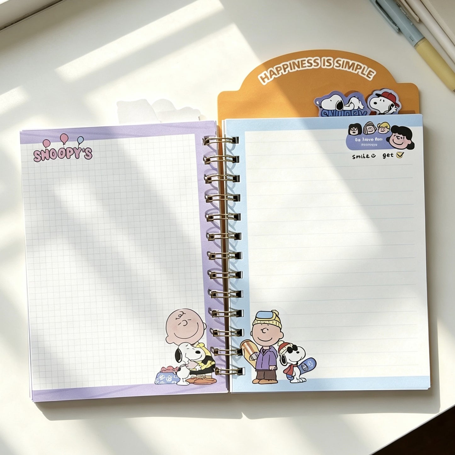 Cute Snoopy A5 Special-shaped Coil Notebook