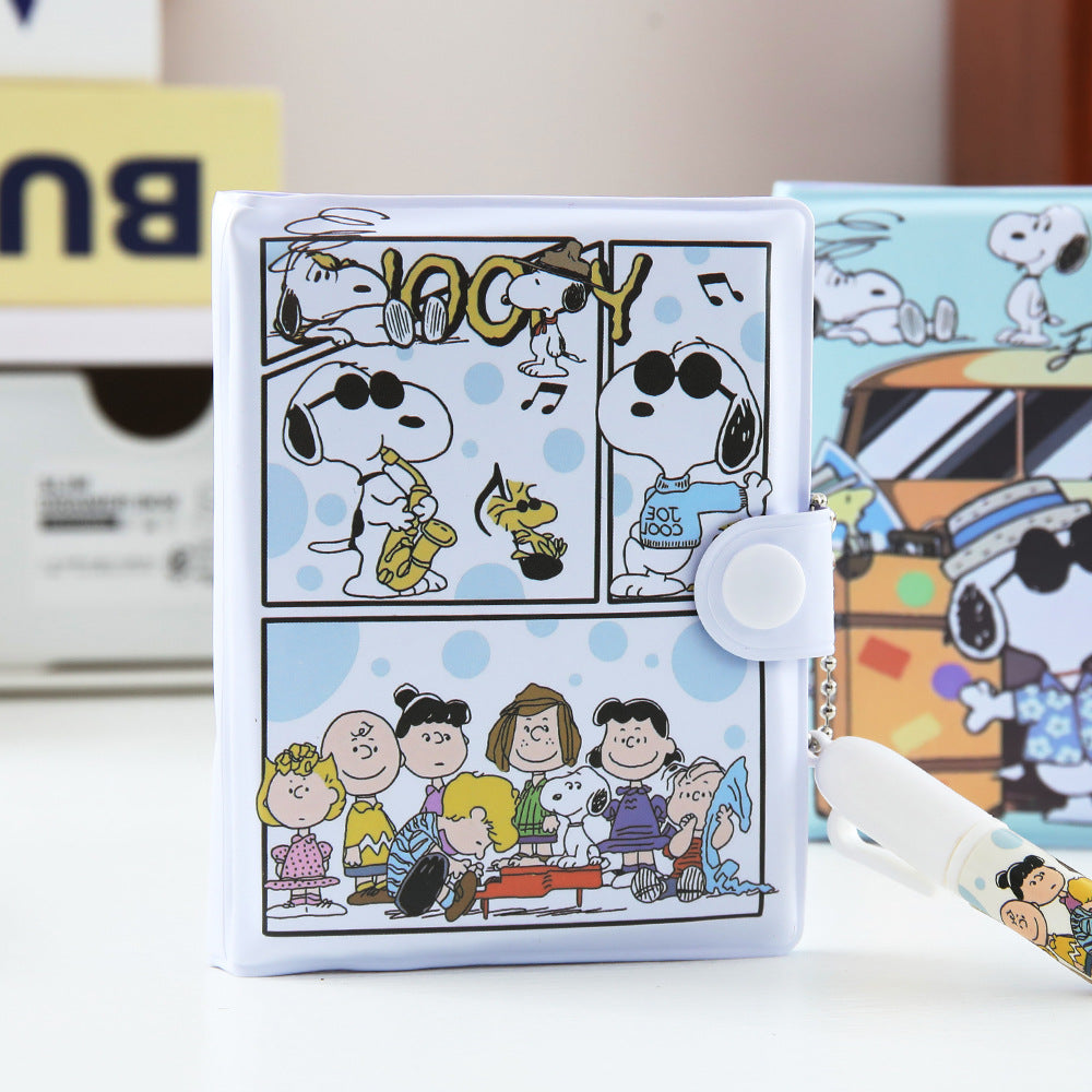 Cute Snoopy Mini Pocket Notebook With Pen