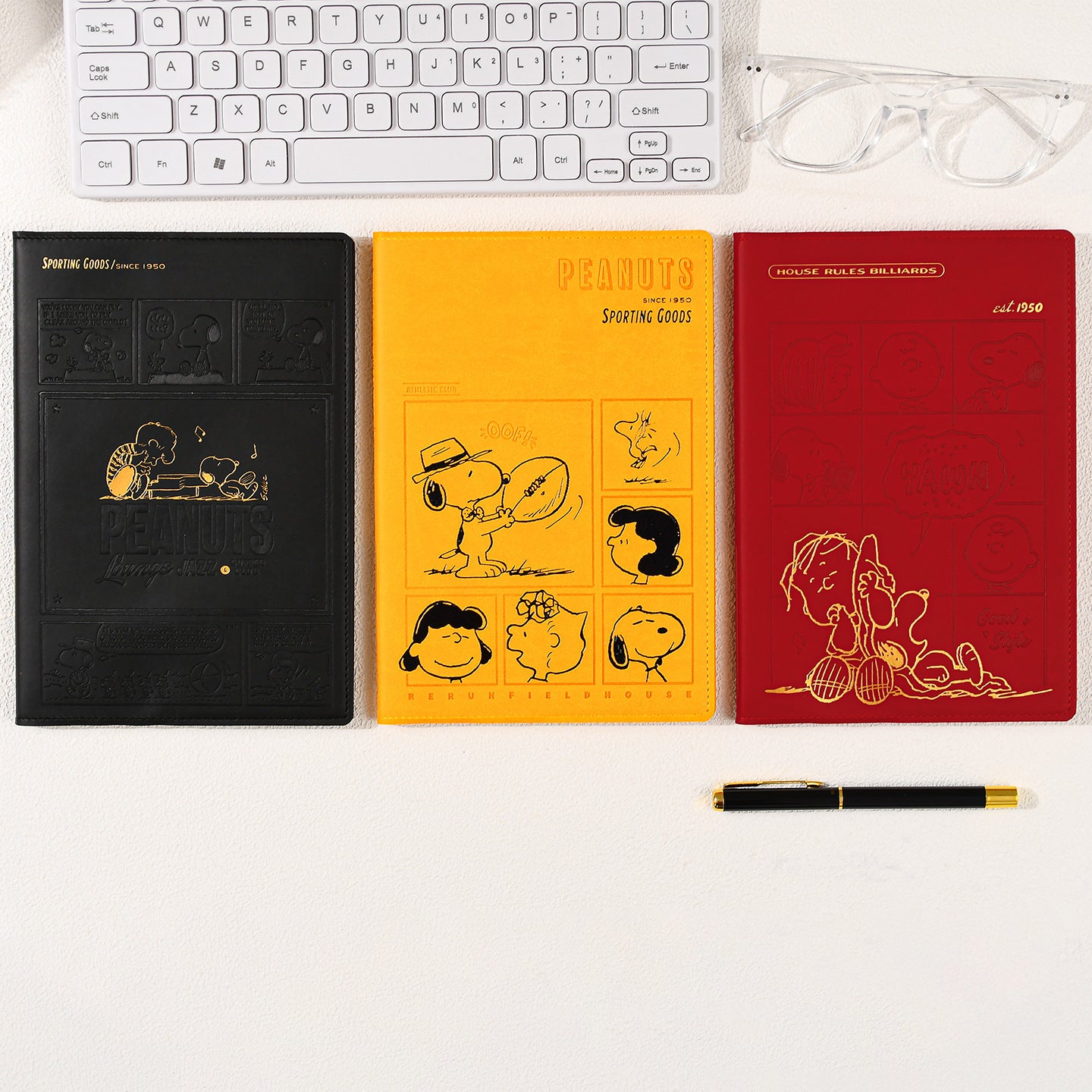 Vintage Snoopy PU Leather Hardcover Notebook
