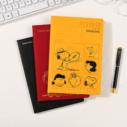 Vintage Snoopy PU Leather Hardcover Notebook