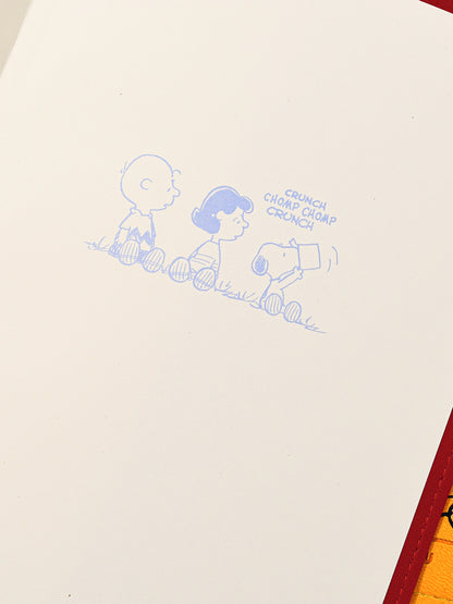 Vintage Snoopy PU Leather Hardcover Notebook