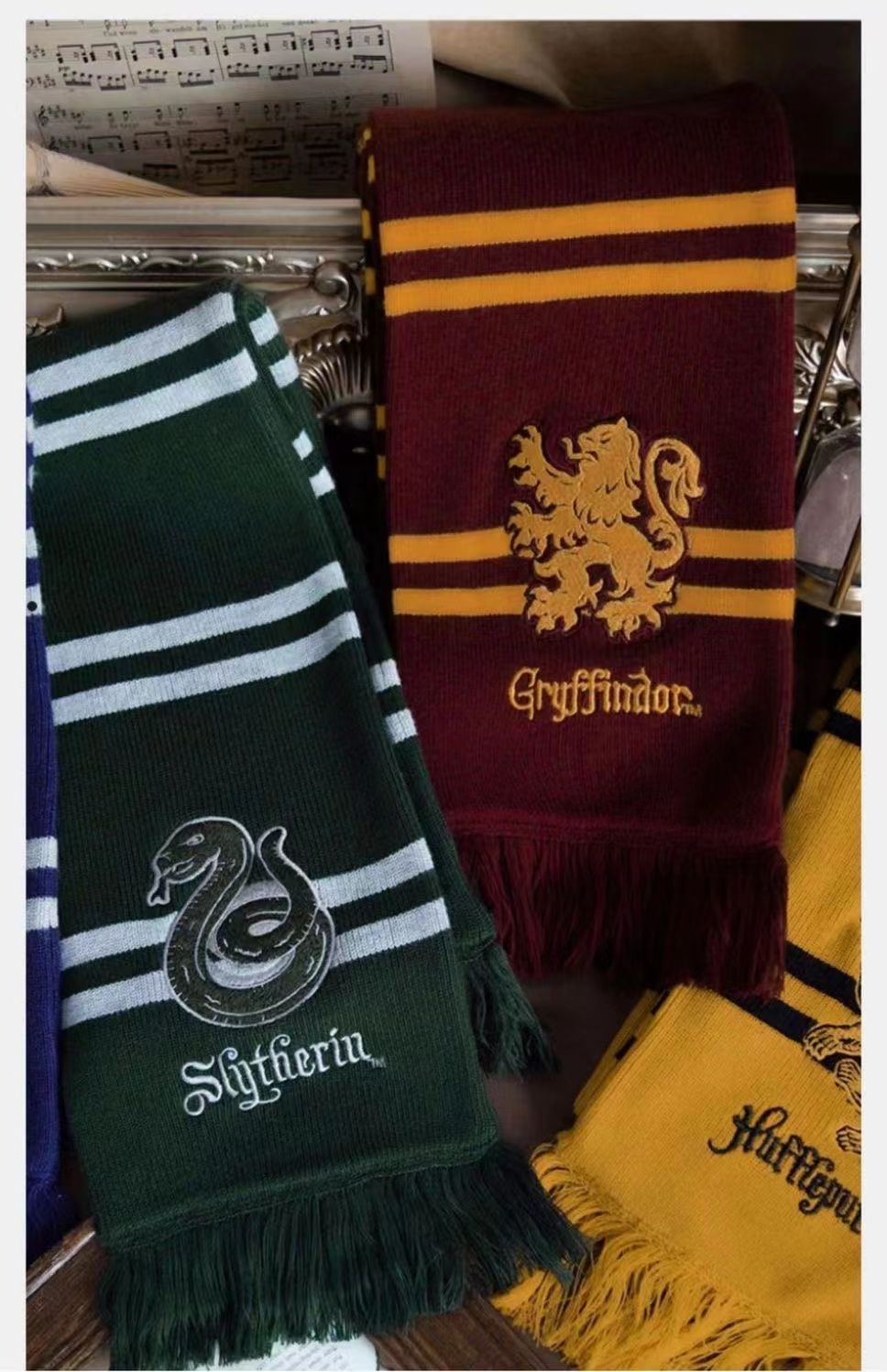 Harry Potter Hogwarts Four Houses Scarf