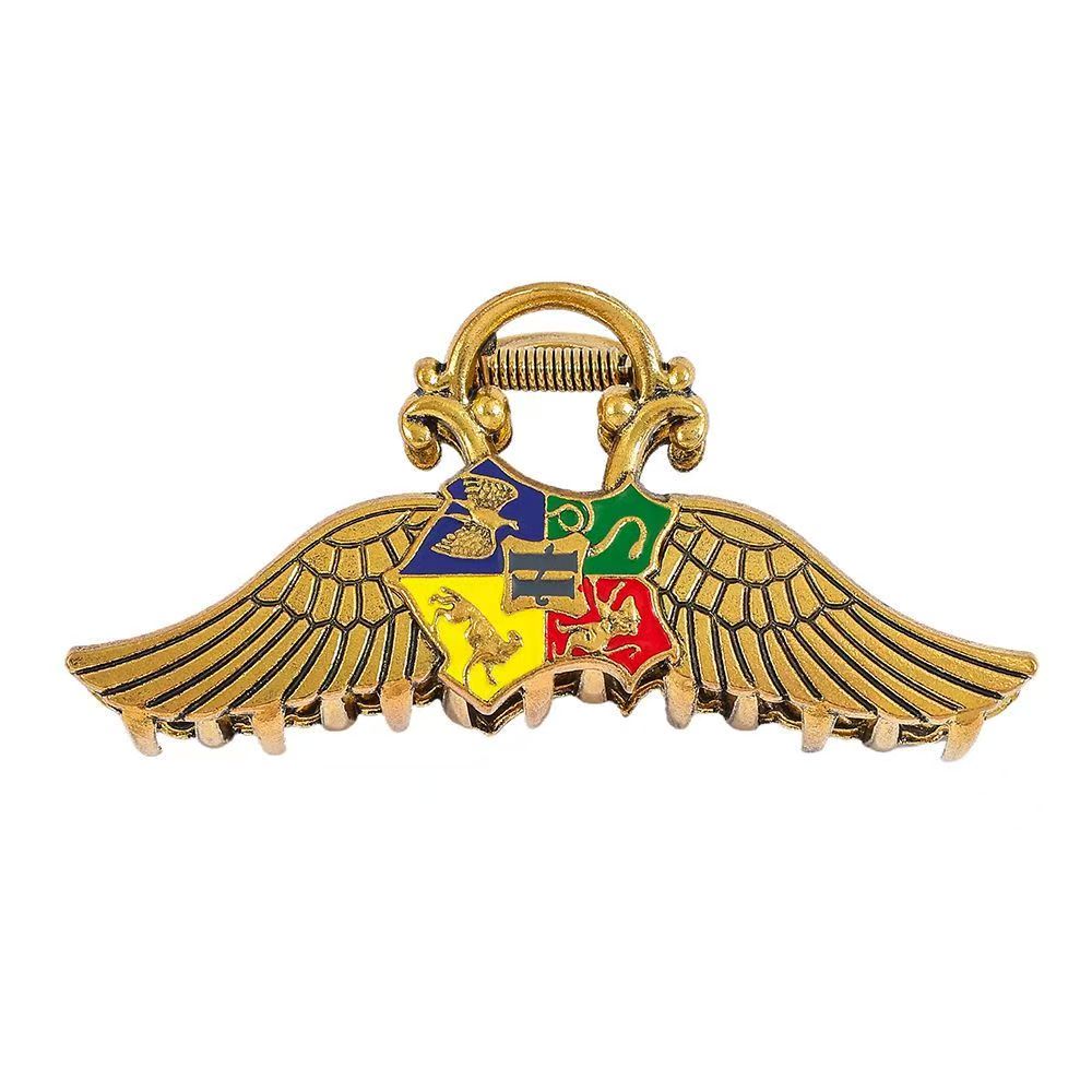 Harry Potter Hogwarts House Crest Wing Metal Hair Clip