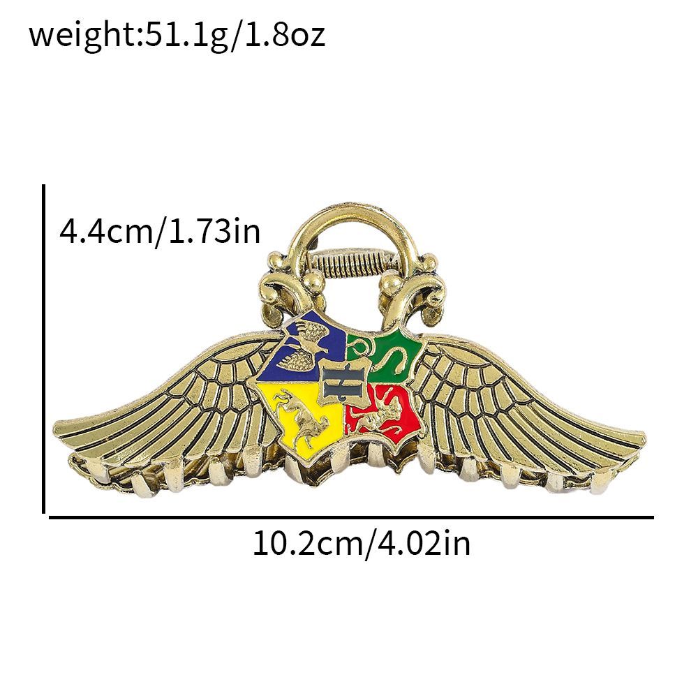 Harry Potter Hogwarts House Crest Wing Metal Hair Clip