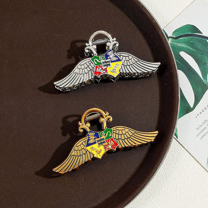 Harry Potter Hogwarts House Crest Wing Metal Hair Clip
