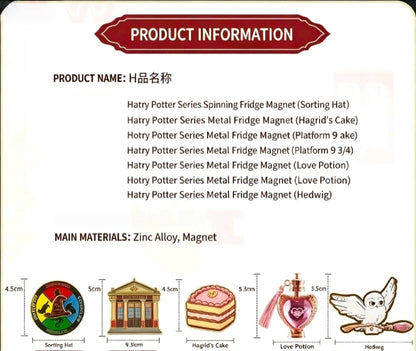 Harry Potter Official Metal Fridge Magnets