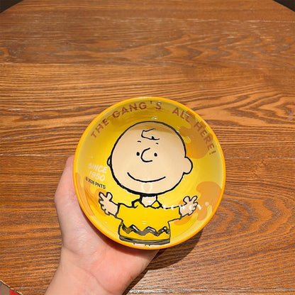 Snoopy Gang Cartoon Ceramic Bowl 4Pcs Gift Box
